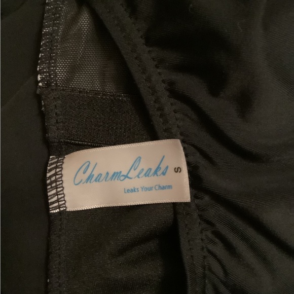 CHARM Leaks one piece flattering-fit pink black size S straps secure for swim💕 - Picture 7 of 10